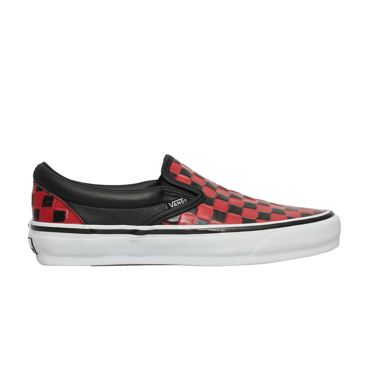 

Тапочки Classic Slip-On 98 Vibram 'Leather Checkerboard - Black Racing Red', красный