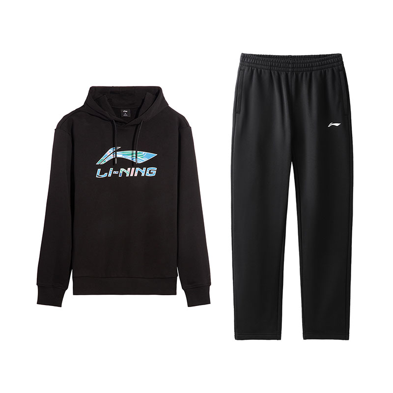 

Li Ning Casual Sportswear Мужской комплект из 2 предметов Li-Ning, черный top+черный pants
