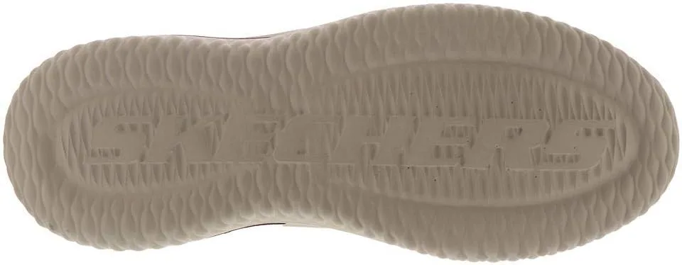 Мужские походные кроссовки Skechers с вязаным верхом и шнуровкой на резинке, бежевый — фото 4