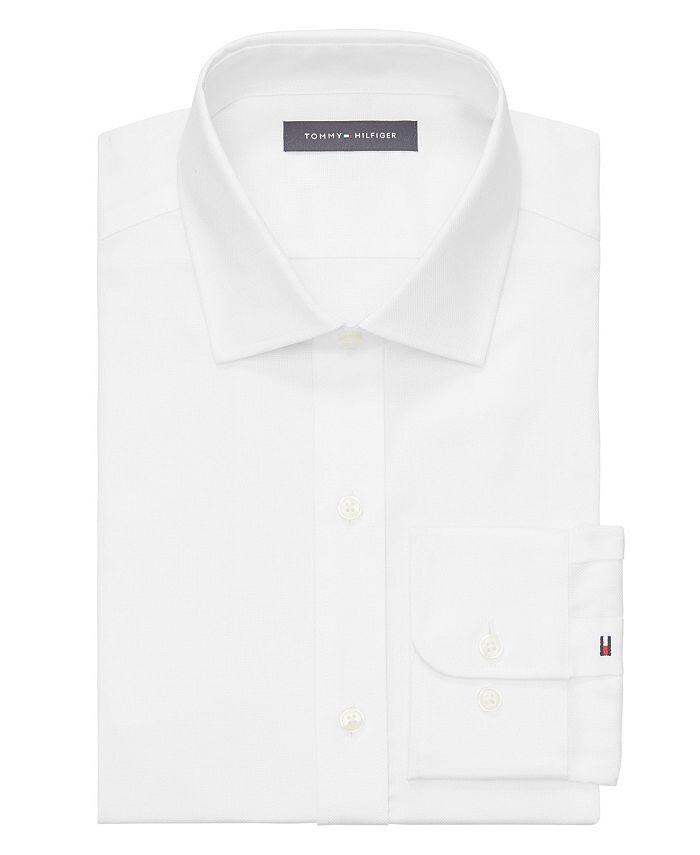 

Мужская эластичная классическая рубашка без морщин TH Flex Essentials Tommy Hilfiger, белый