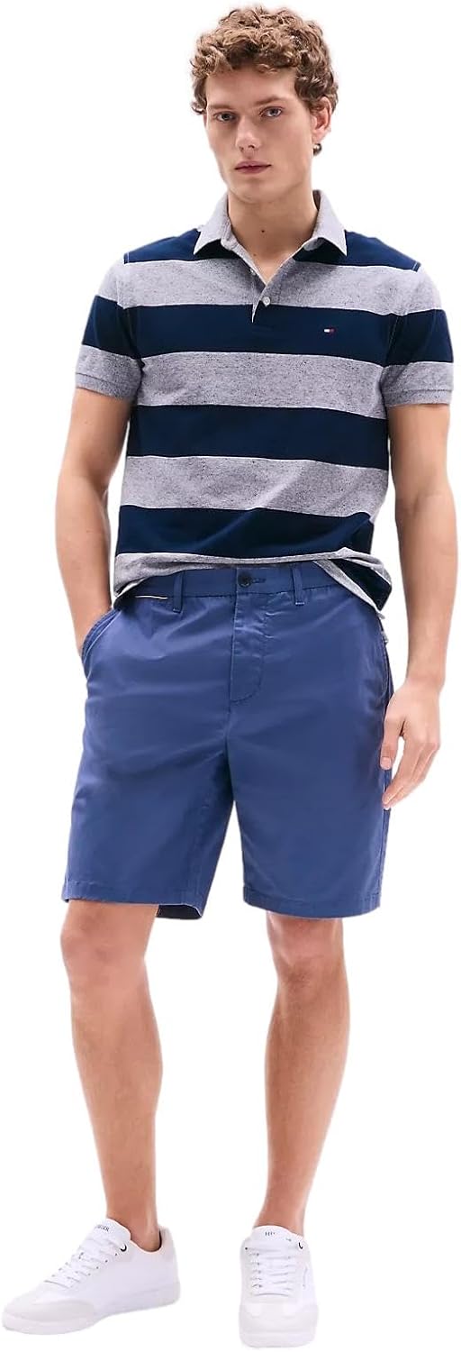 Мужские повседневные эластичные шорты-чиносы Tommy Hilfiger с внутренним швом 9 дюймов, Th Faded Indigo — фото 2