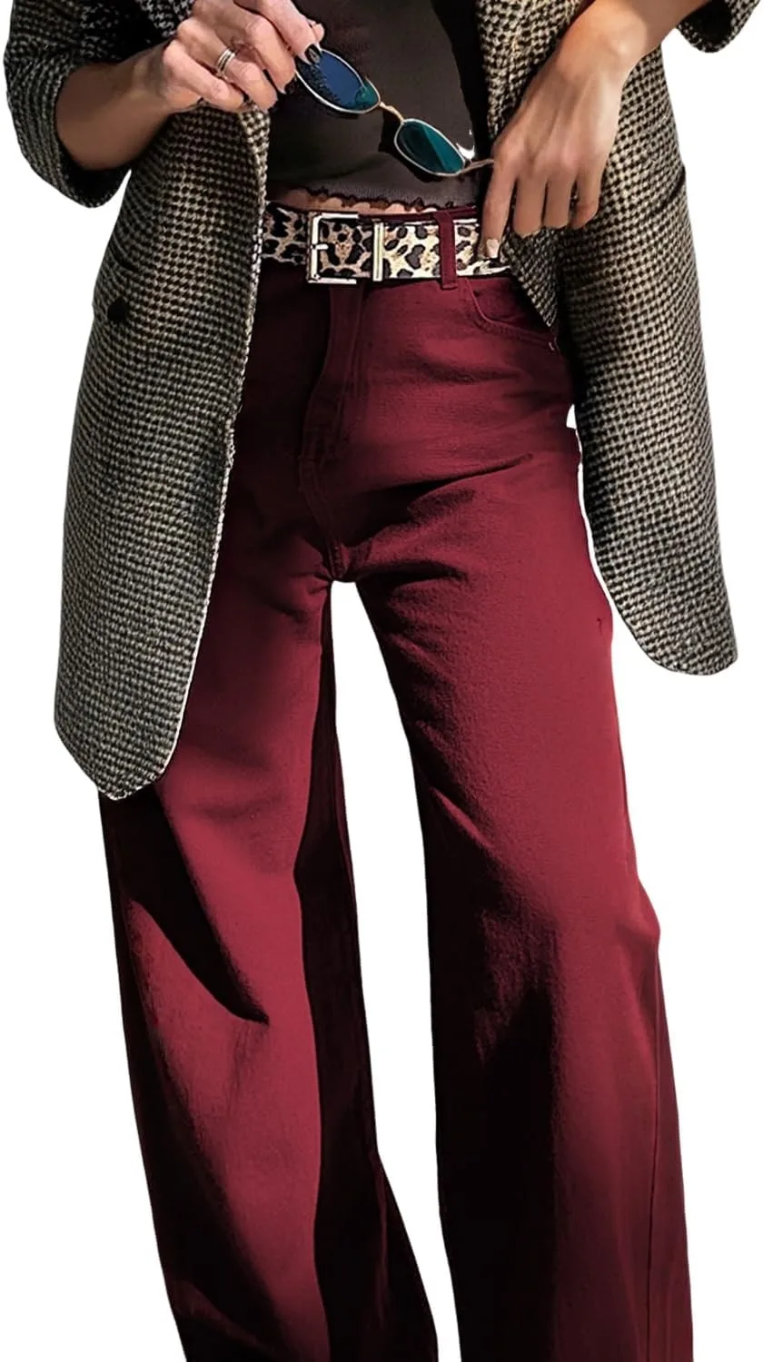 

Джинсы для женщин Coffee Loose Straight High Waist Loricete