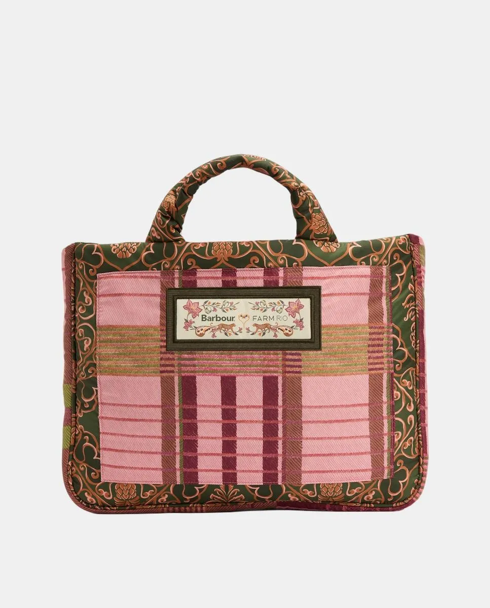 

Стеганая сумка-тоут Farm Rio x с ручками Barbour, зеленый