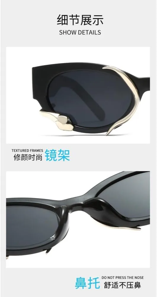 

Винтажные овальные солнцезащитные очки для женщин, солнцезащитные очки «кошачий глаз» для женщин/мужчин, ретро-модные очки с защитой от УФ-излучения UV400 UJNHGQ, C5