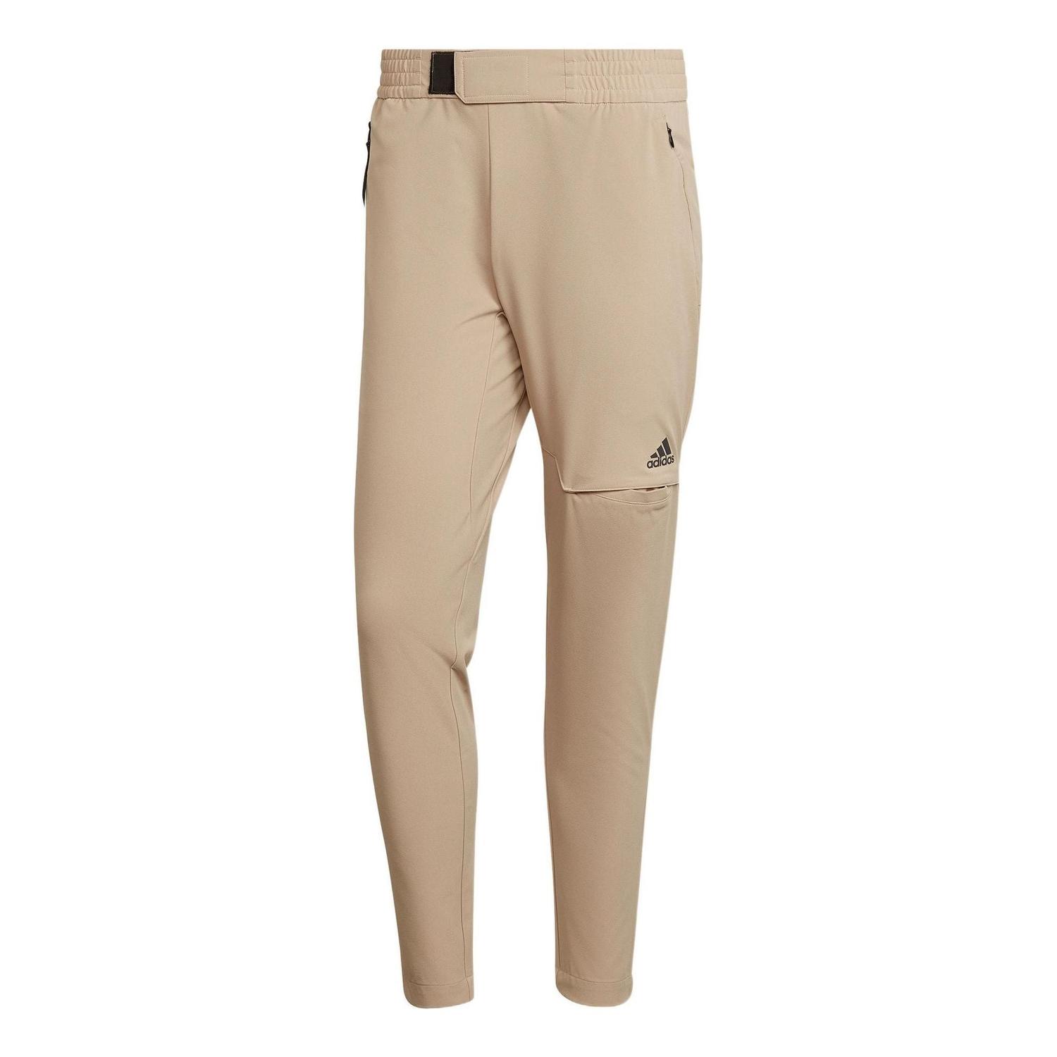 

Спортивные брюки Men's adidas 4cmte Pant Solid Color Logo Printing Straight Slim Fit Sports Pants/Trousers/Joggers Light Brown HK4494, коричневый