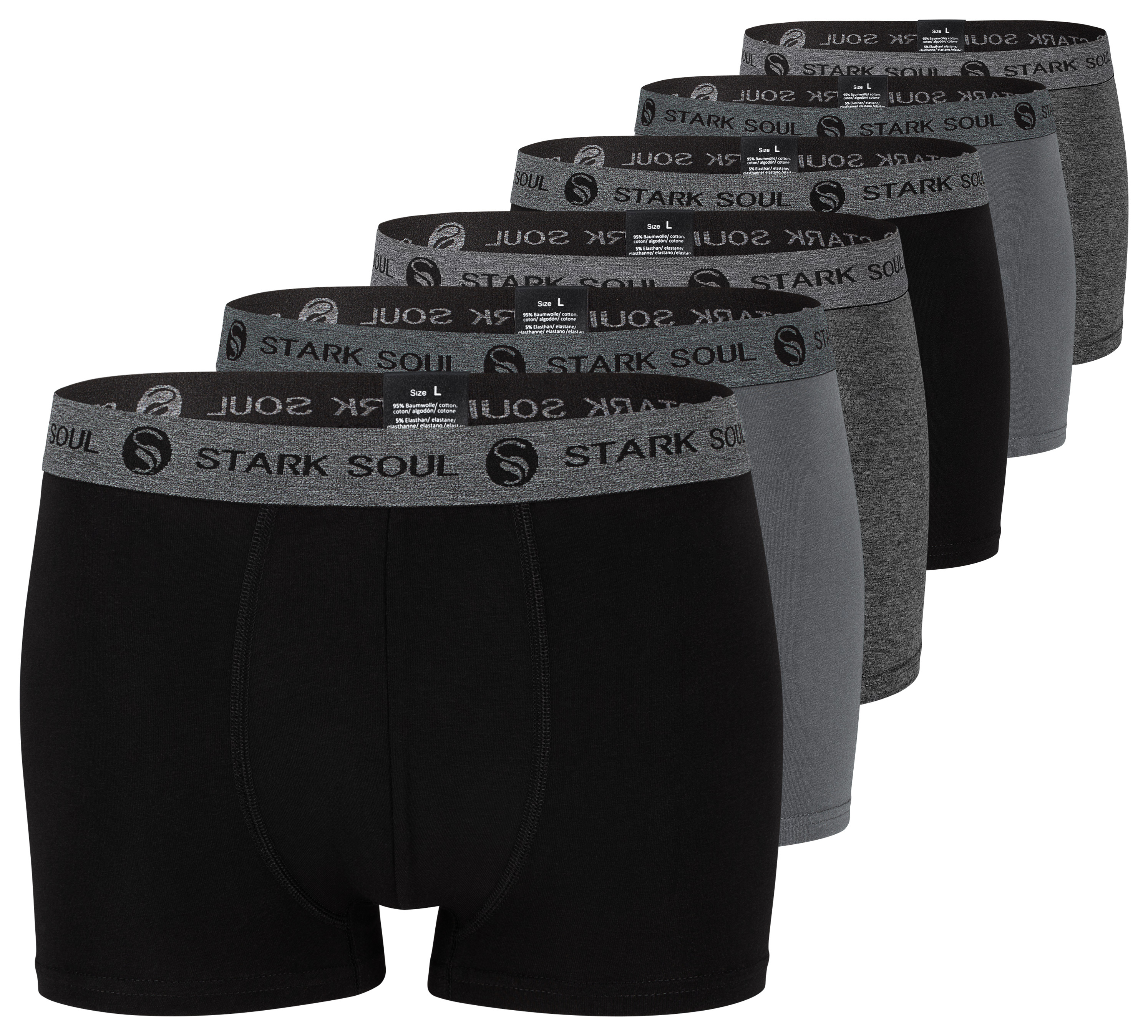 

Боксеры Stark Soul Boxershorts 6' шт, цвет schwarz/dunkelgrau/anthrazit