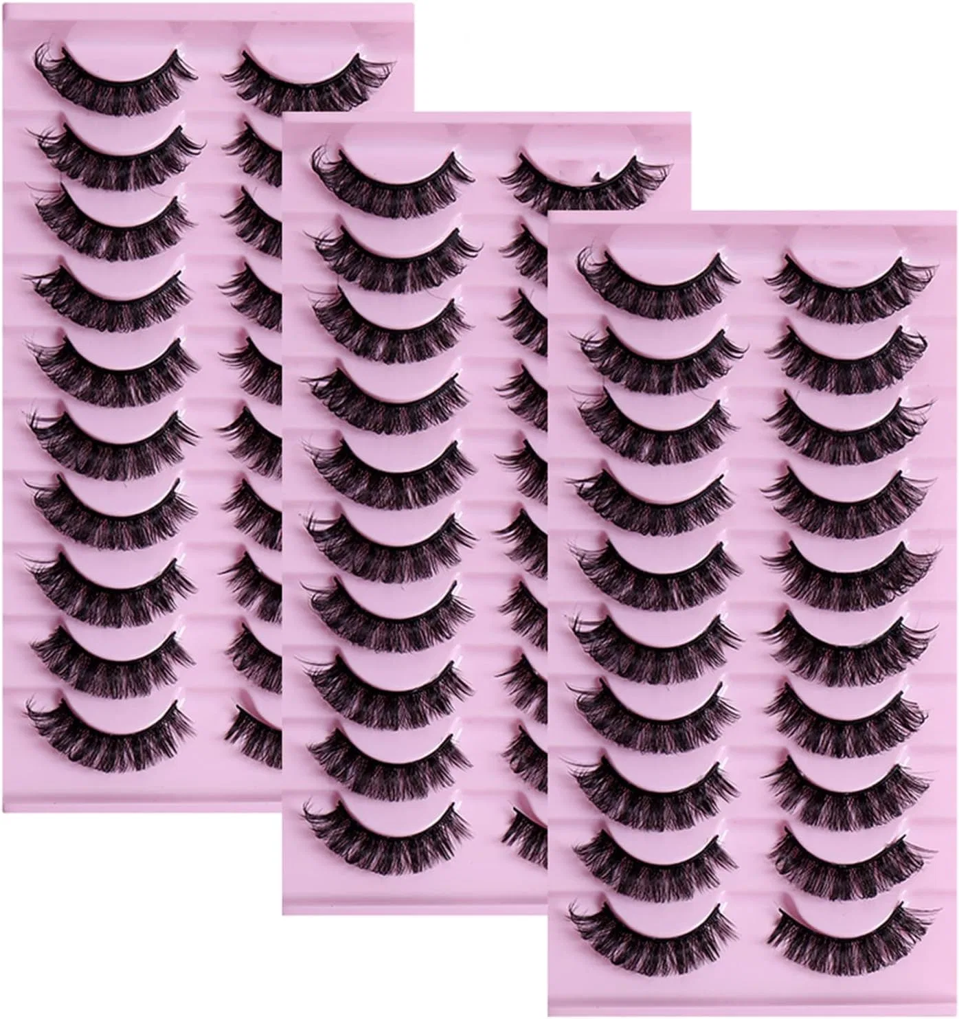 Накладные ресницы Natural Look Fluffy Whispy 3D TIYETA 30 пар D26