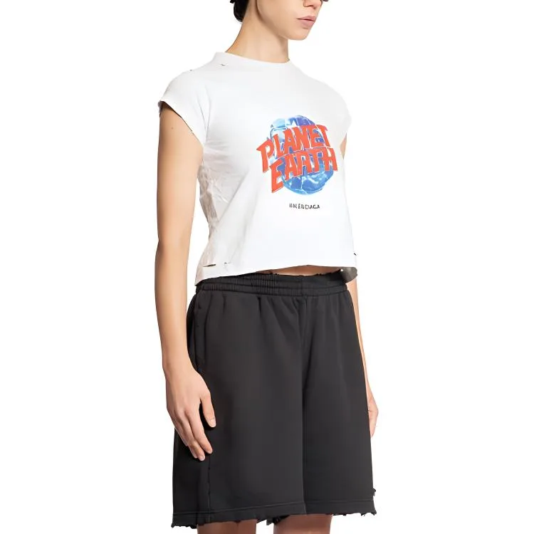 Футболка Planet Earth Balenciaga, белый — фото 4