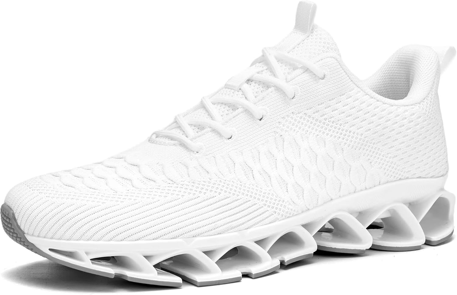 

Мужские кроссовки без шнурков для ходьбы, бега, тенниса, повседневной носки, модные, удобные, с противоскользящей подошвой, для работы и спорта Kvovzo, белый