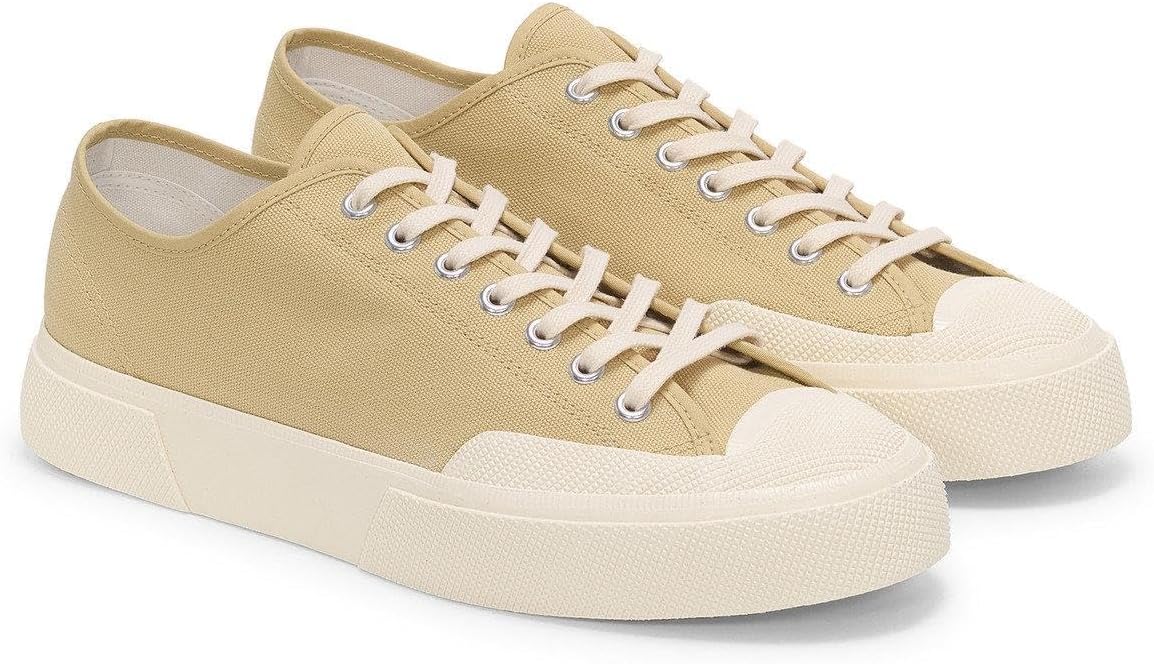 

Унисекс низкие кеды из канвы бежево-слоновой кости от SUPERGA IT