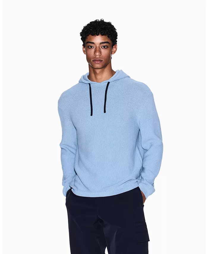 

Мужской свитер с капюшоном вафельной вязки A|X Armani Exchange, синий