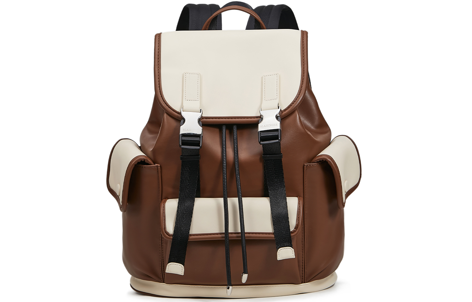 

Сумка-рюкзак PU Soft Leather среднего размера унисекс черный/коричневый Slazenger