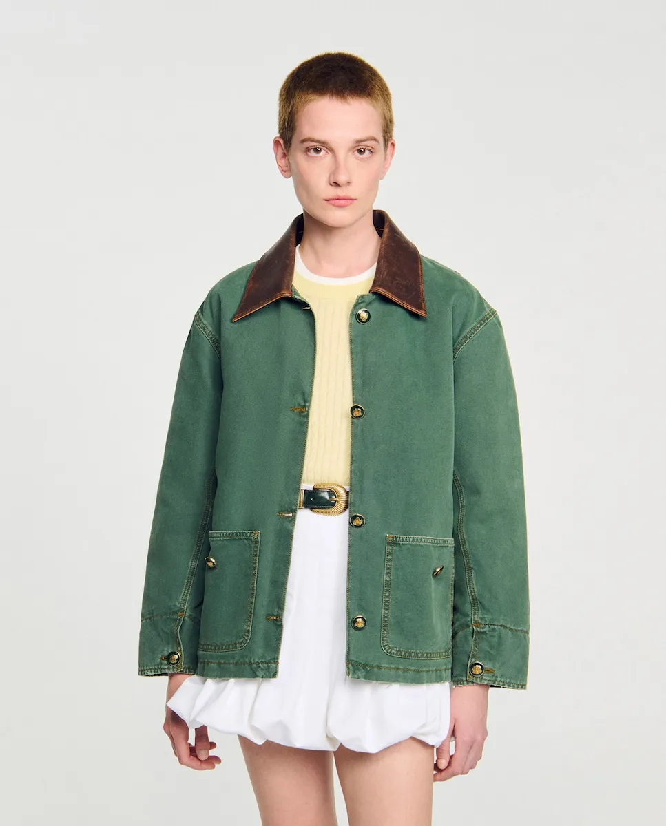 

Женская рабочая куртка Sandro, темно-зеленый
