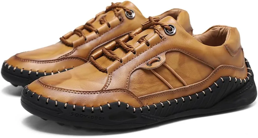 

Мужские модные кожаные кроссовки Мужские повседневные туфли Мужские мягкие удобные туфли для вождения и ходьбы Abborora, светло-коричневый