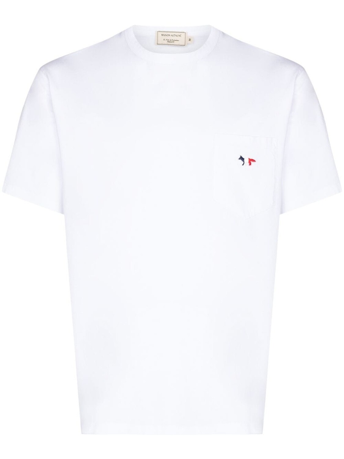 

Maison Kitsuné футболка с нашивкой Tricolour Fox Head, белый