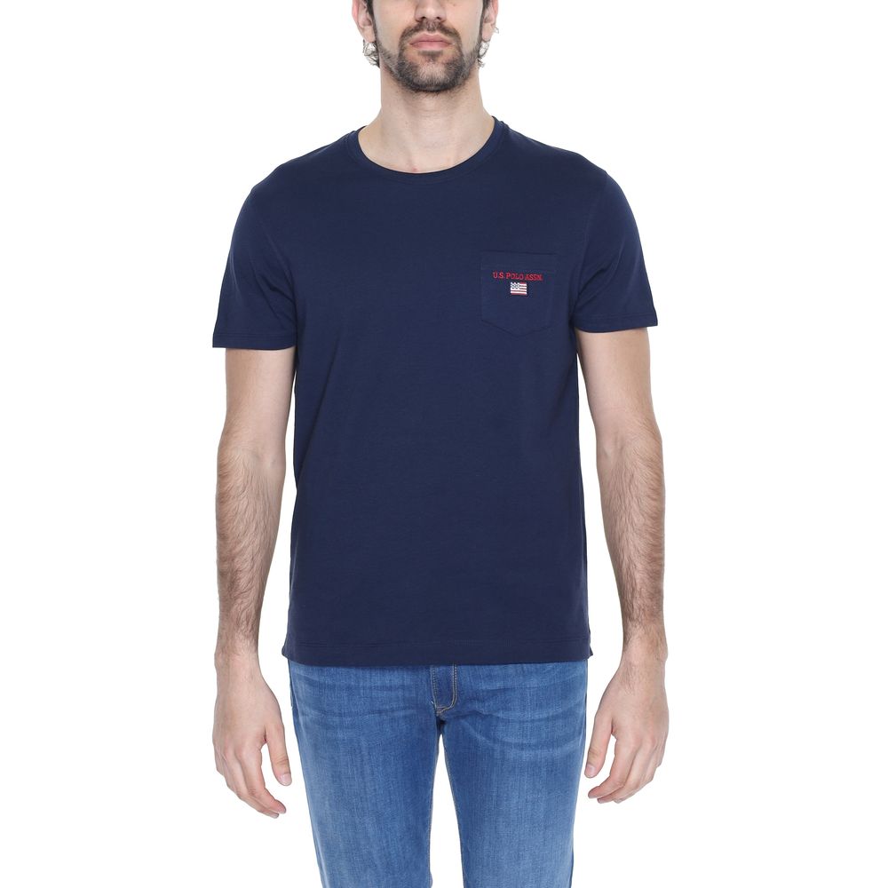 

Синяя хлопковая футболка U.S. Polo Assn.
