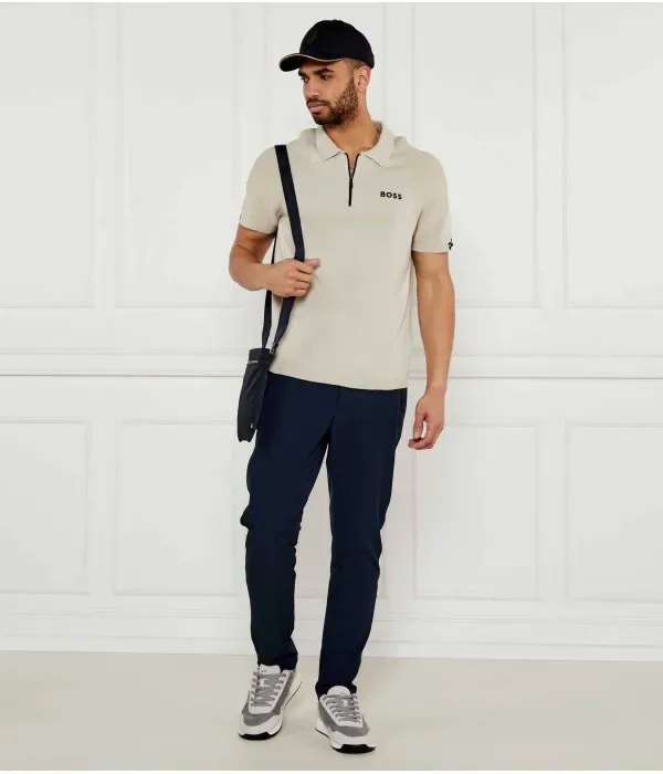 Поло K_Perform-Max_PL slim fit Boss Green, бежевый — фото 2