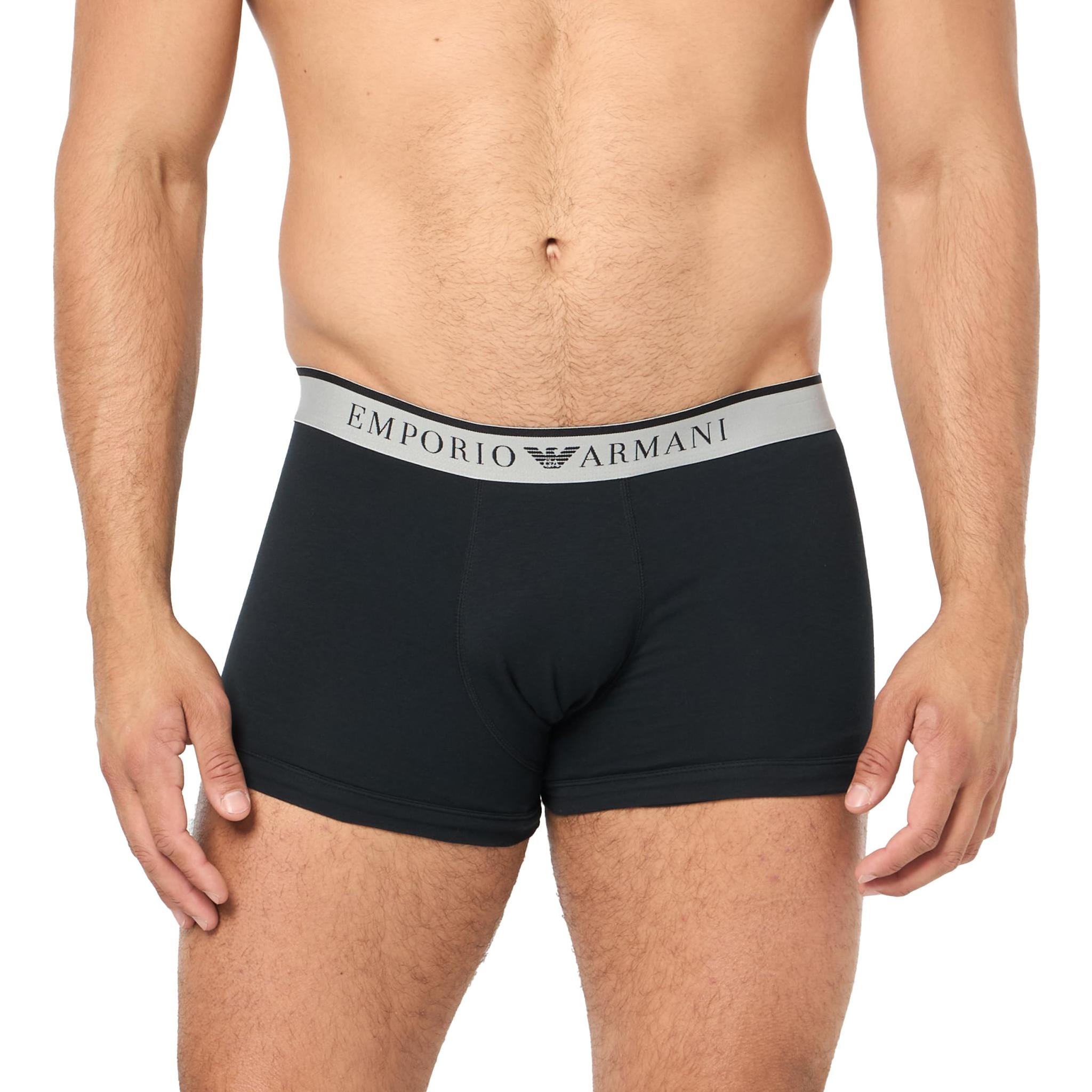 Трусы мужские 2 шт EMPORIO ARMANI, 2 шт (Черный+Бежевый) — фото 3