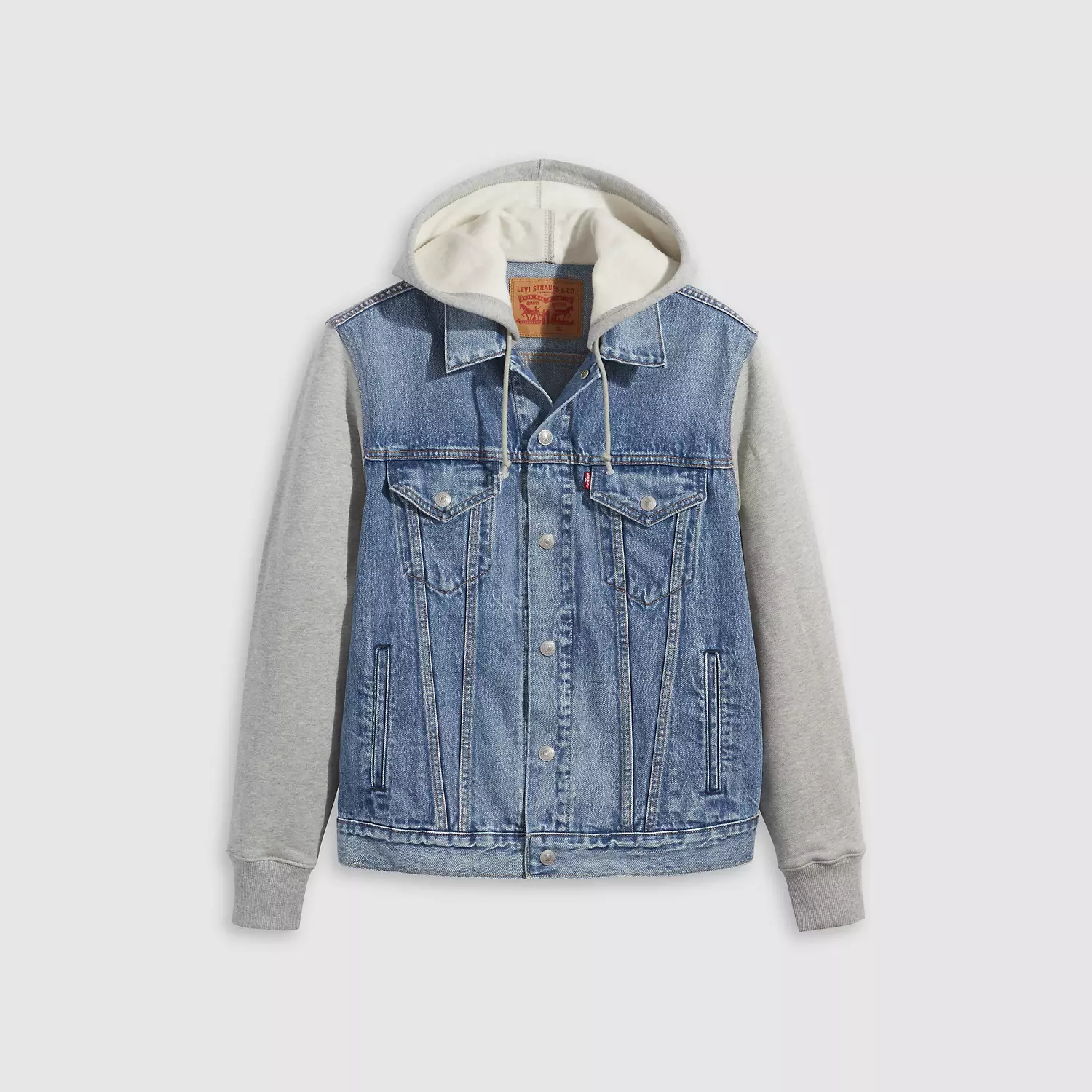 Гибридная куртка дальнобойщика с худи и худи Levi's, цвет Candy Man - Medium Wash — фото 3