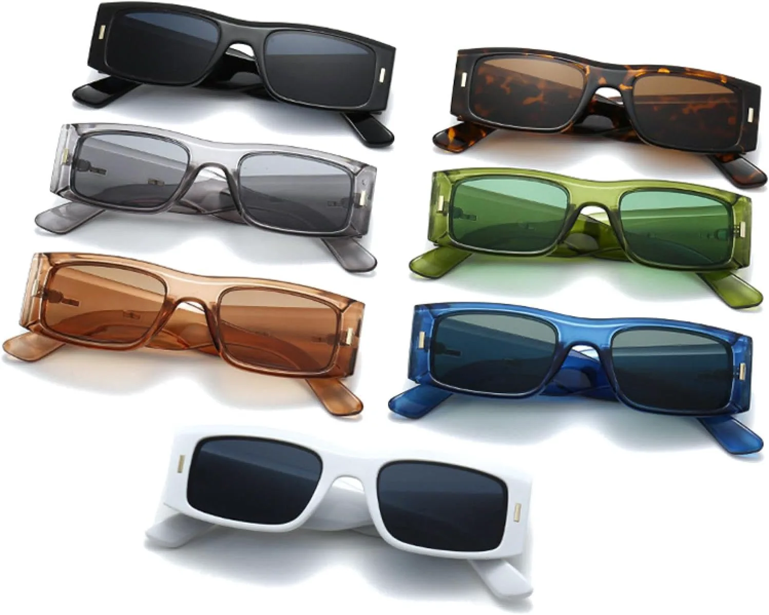 

Солнцезащитные очки с заклепками для женщин, сине-зеленые, с защитой от УФ-излучения UV400; солнцезащитные очки с градиентным покрытием для мужчин DSVIGF, Blue Gray