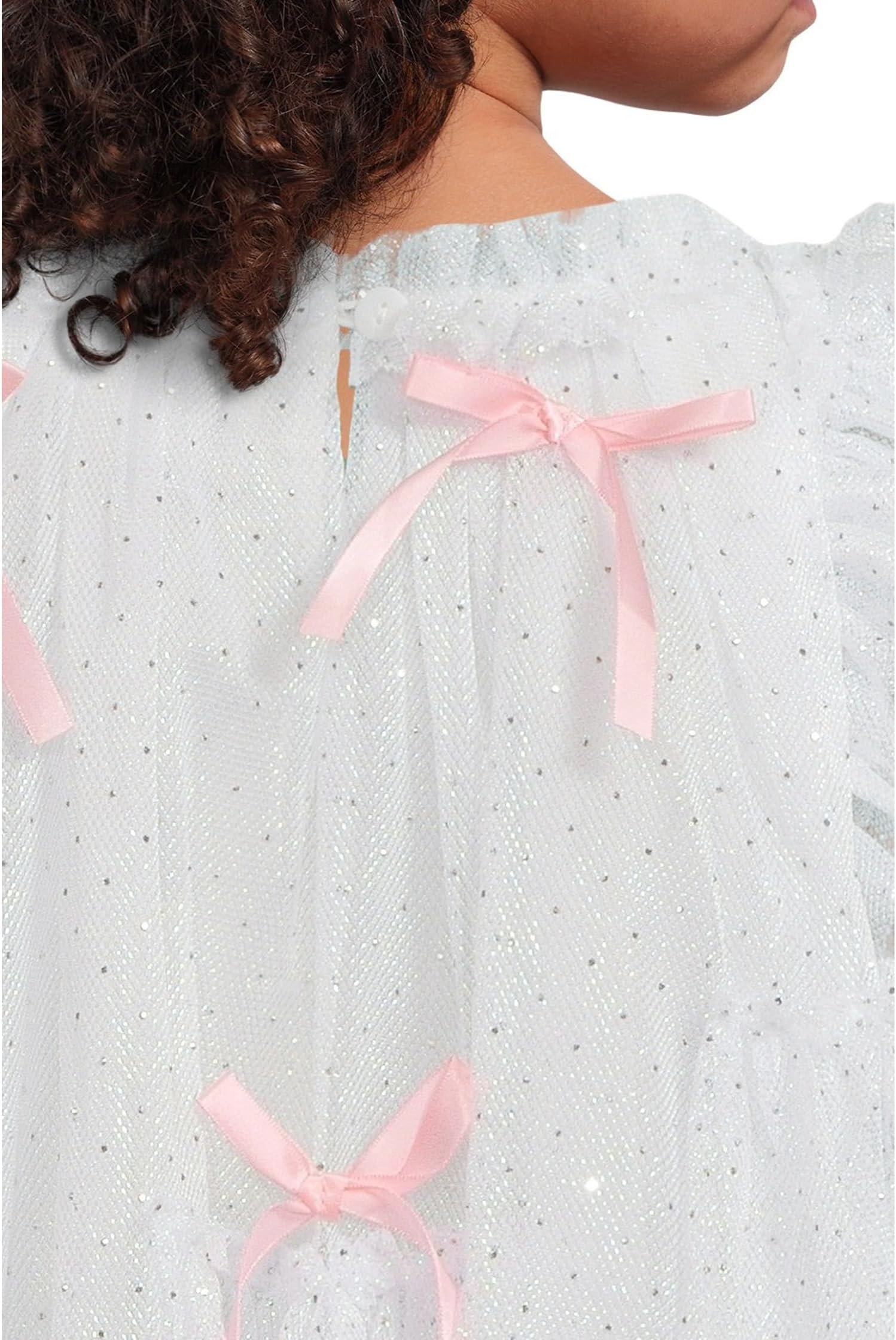 Платье Lola and The Boys Jolie Bow Shimmer Dress, белый — фото 3