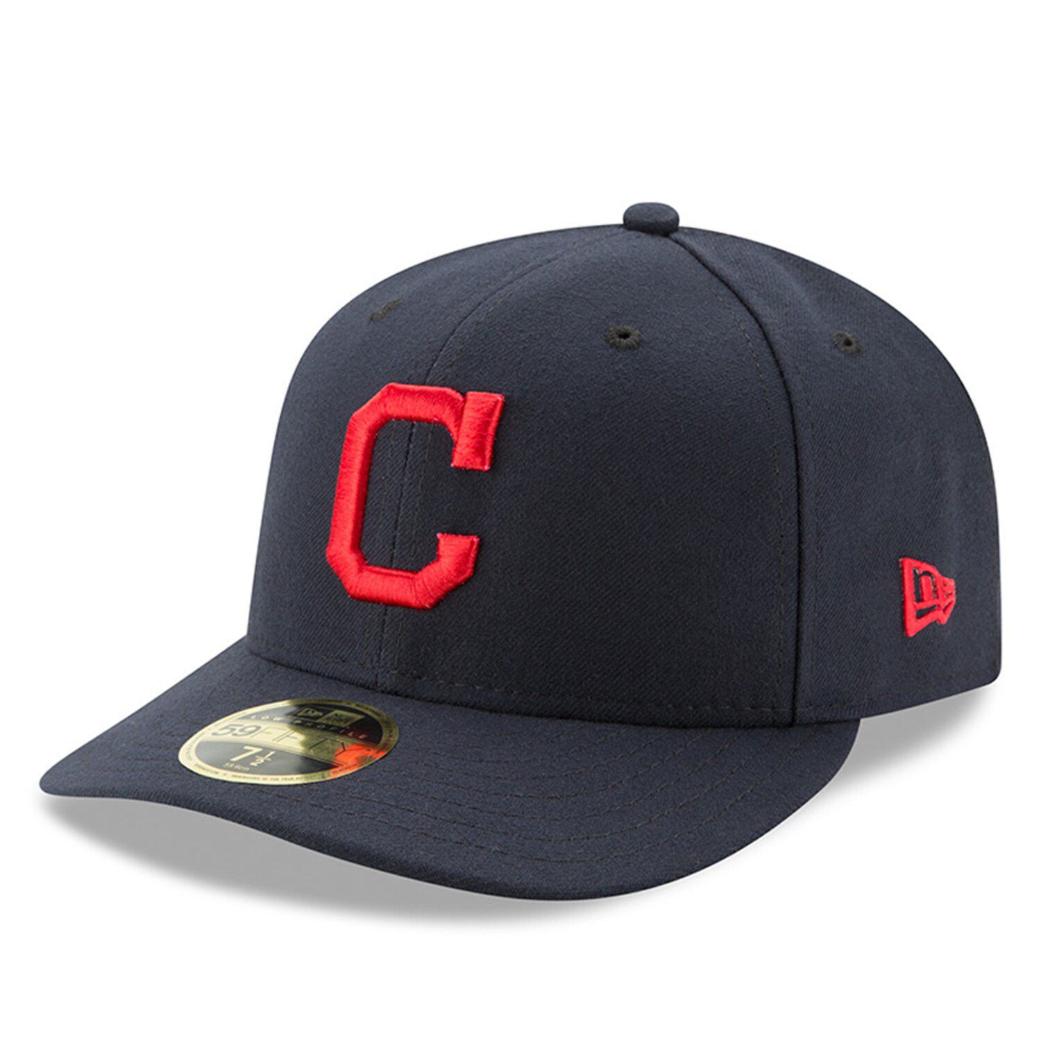 

Мужская темно-синяя кепка New Era Cleveland Indians Road Authentic Collection для поля с низким профилем 59FIFTY приталенная шляпа