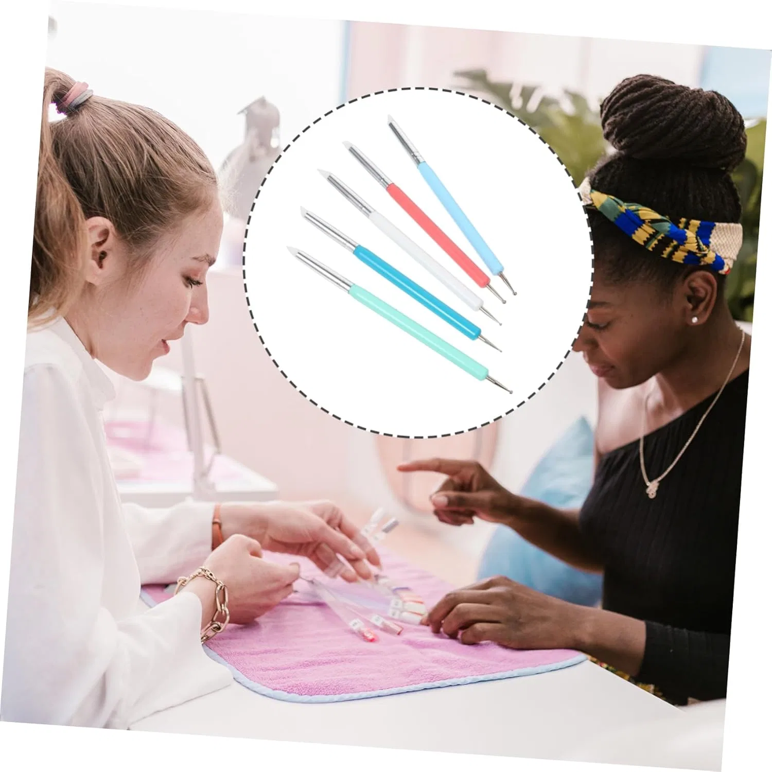 Набор силиконовых дотсов для нейл-арта, 5 шт. ‎Housoutil, As Shown — фото 3