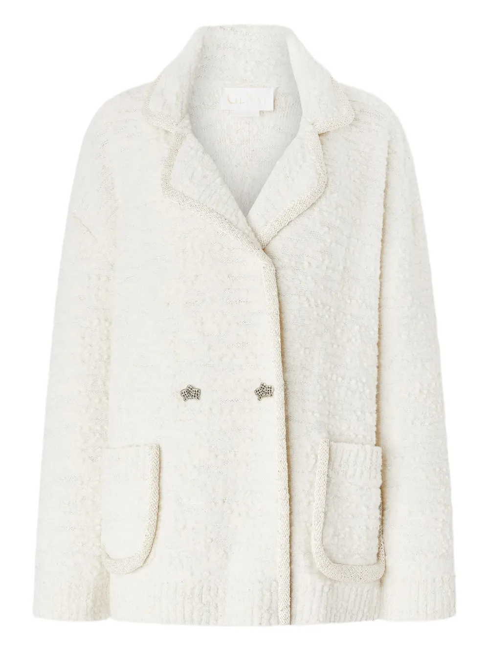 

Двубортный декорированный жакет Genny, белый