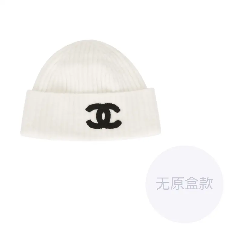 

CHANEL Кашемировая женская шапка цвета слоновой кости, Ivory White