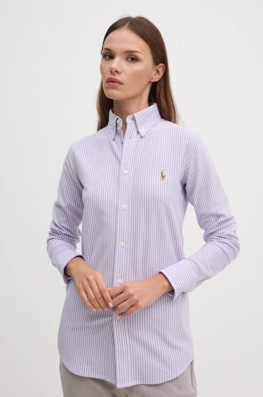 

Хлопковая рубашка Polo Ralph Lauren, розовый