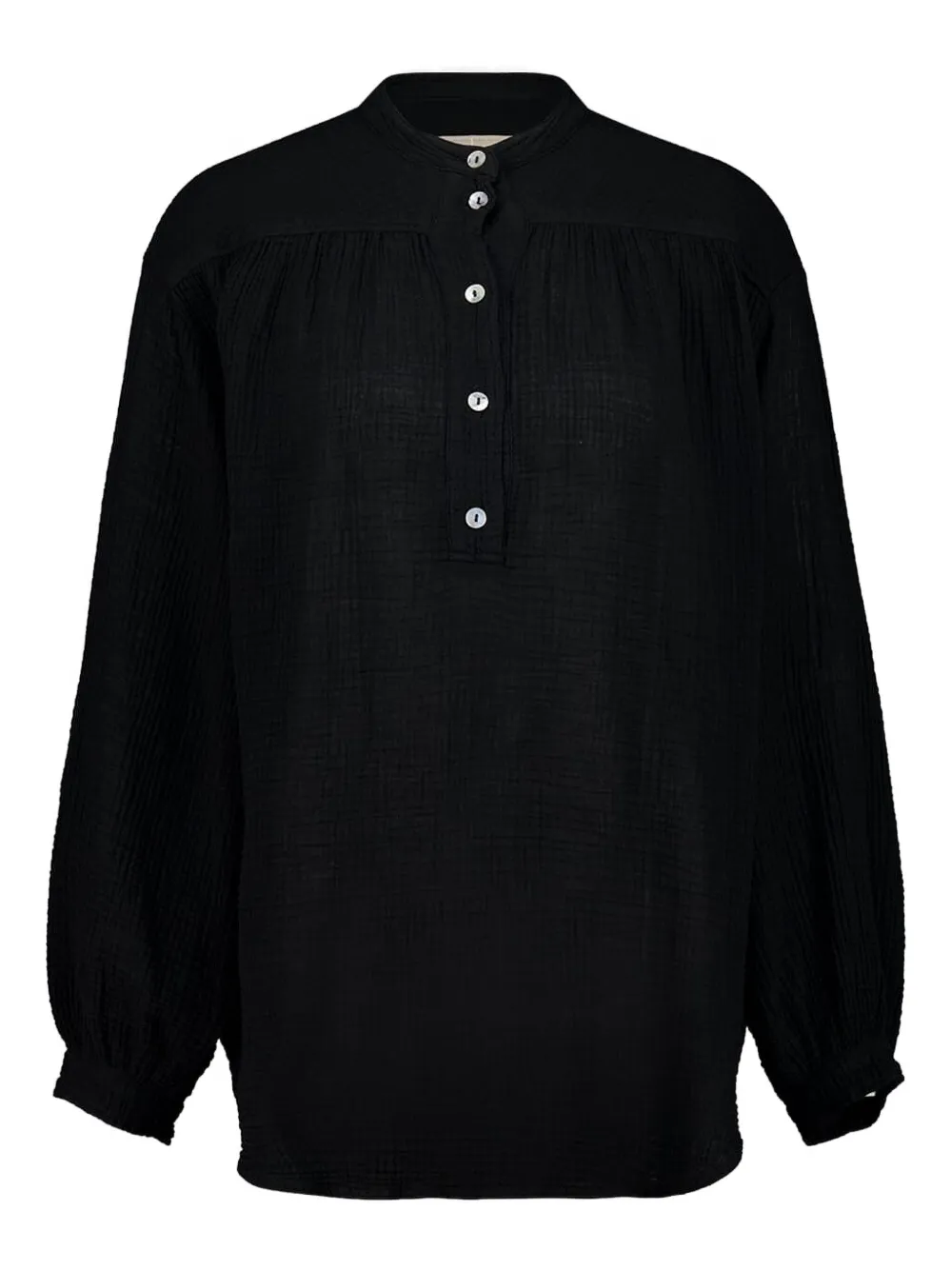 

Блузка с длинными рукавами на пуговицах 120% Lino, черный