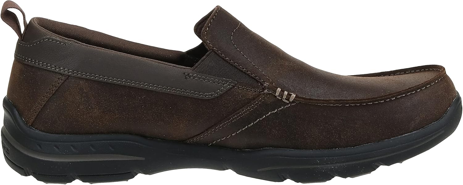 Мужские лоферы Skechers Relaxed Fit: Harper - Forde на пятке, темно-коричневый — фото 4