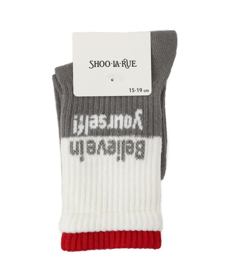 Носки средней высоты с двойным отверстием Shoo・La・Rue, Gray (512)