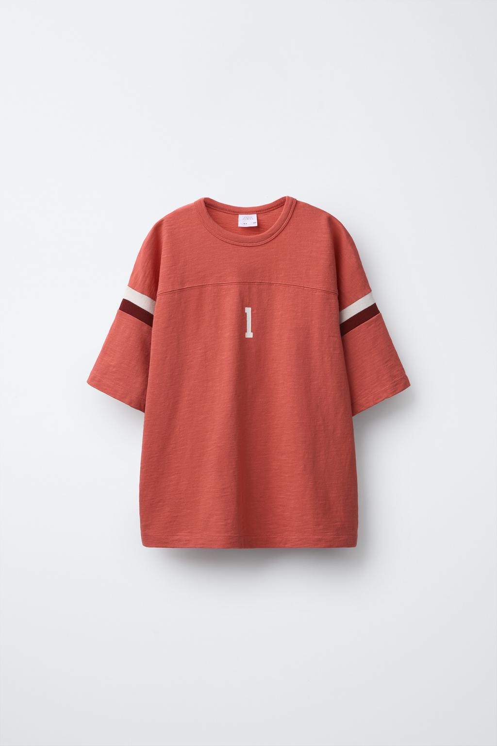 

Университетская футболка ZARA, красный