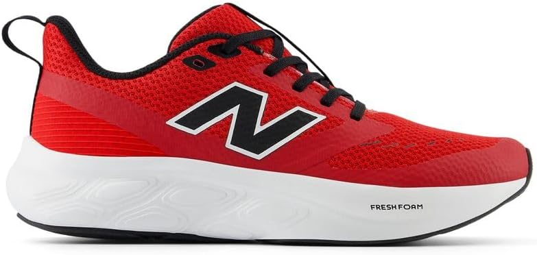 Кроссовки New Balance Kids Fresh Foam 625 V1 на шнуровке, белый/черный/красный — фото 3