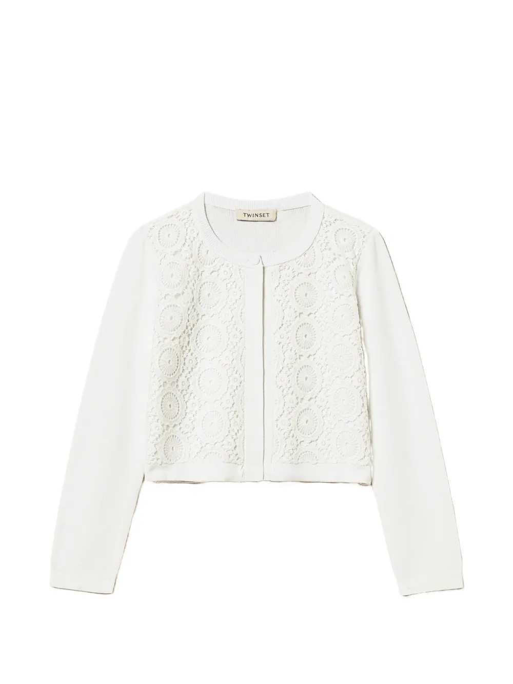 

Кардиган с кружевными вставками Twinset Kids, белый