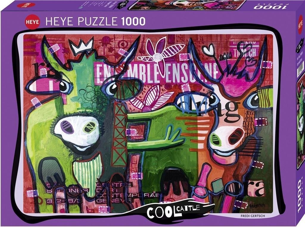 

Эй, пазл, Полосатые коровы, 1000 шт. Heye
