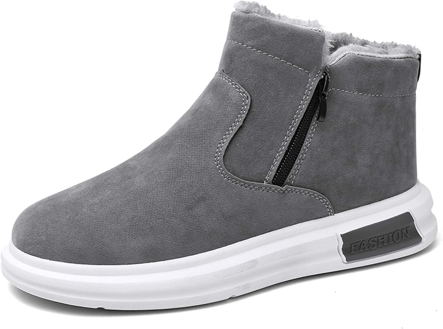 

Мужские зимние снежные ботинки с утеплителем, флисовые ботинки до щиколотки, водонепроницаемые, удобные для походов, туристические ботинки для улицы, легкие обувь для прогулок Generic, серый