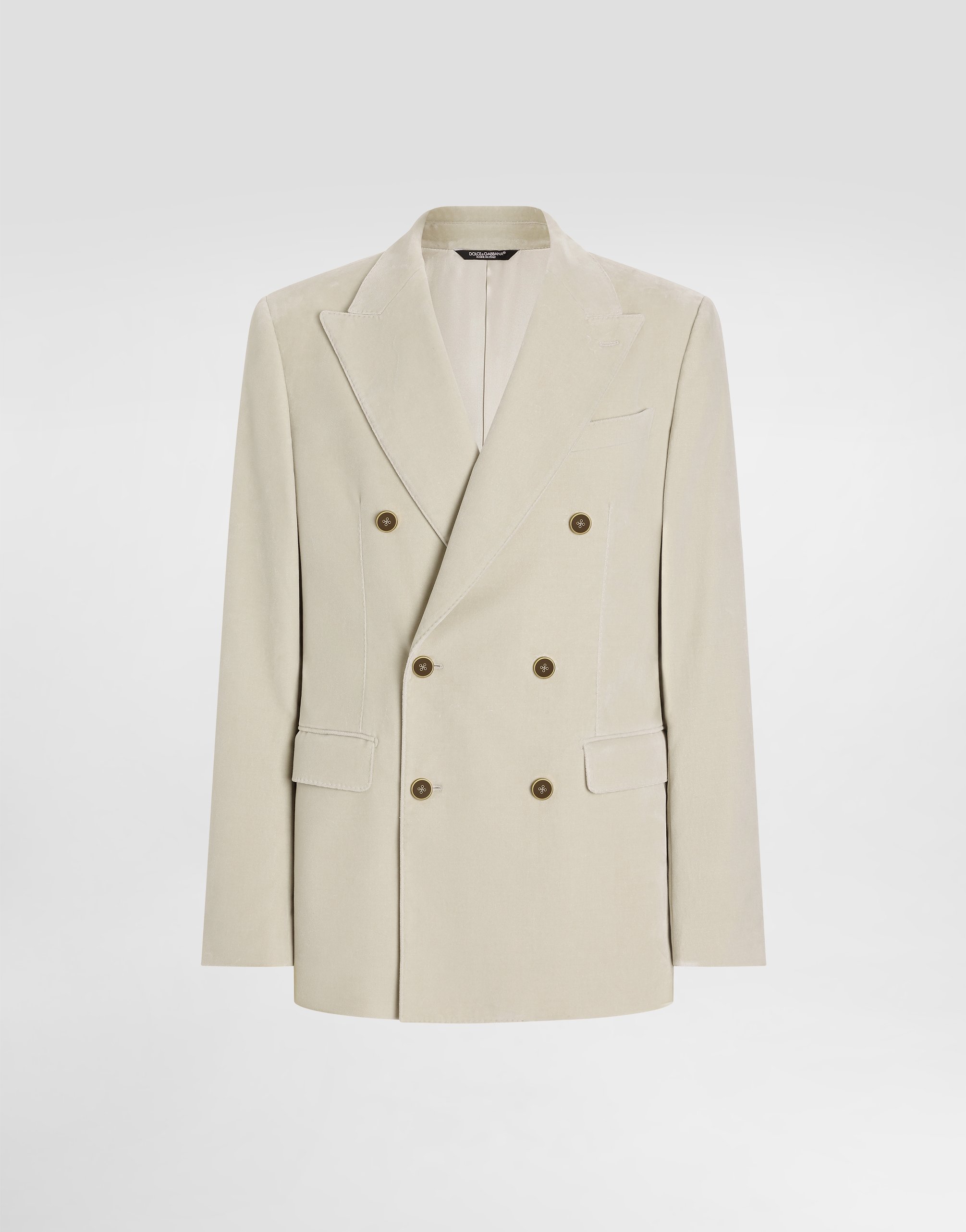 

Вельветовый двубортный пиджак Dolce & Gabbana, бежевый