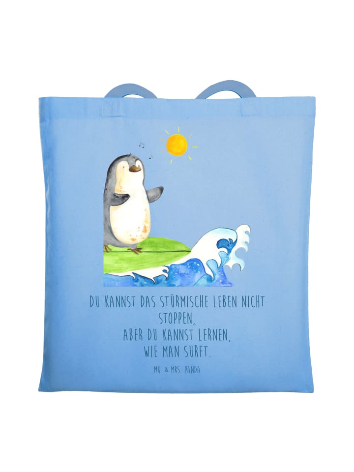 

Mr. & Mrs. Panda Школьная сумка Penguin Surfer с надписью, небесно-голубого цвета