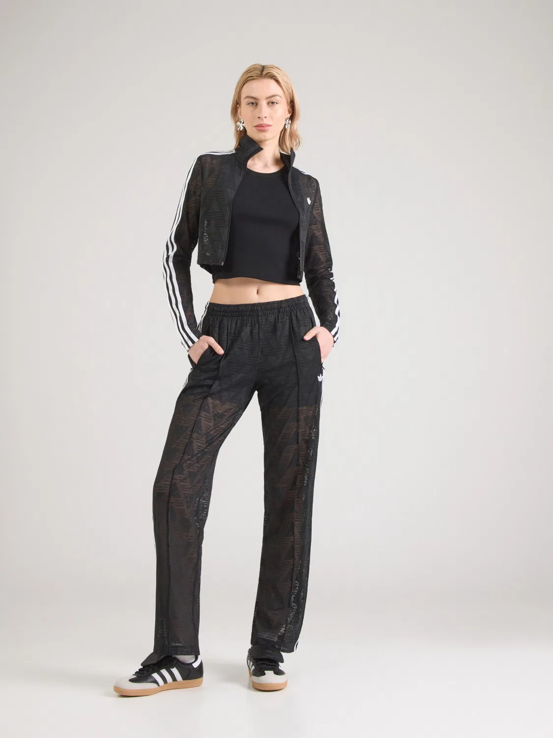 Брюки Adidas Originals Regular Pants Firebird Classics черного цвета — фото 4