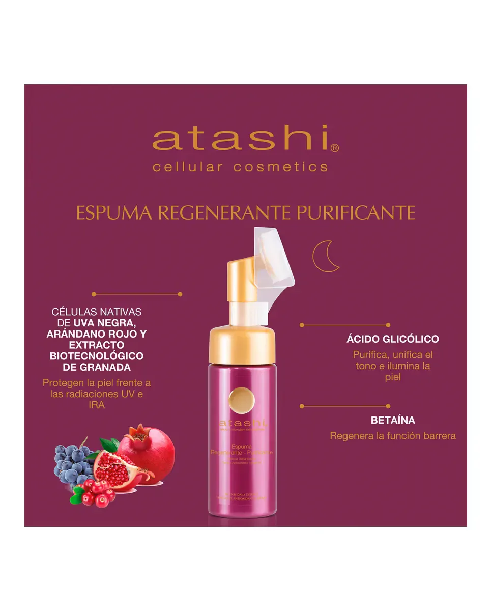 Гель для умывания Atashi — Антиоксидирующая очищающая пенка Longetive Purificante с гликолевой кислотой, 150 мл — фото 3
