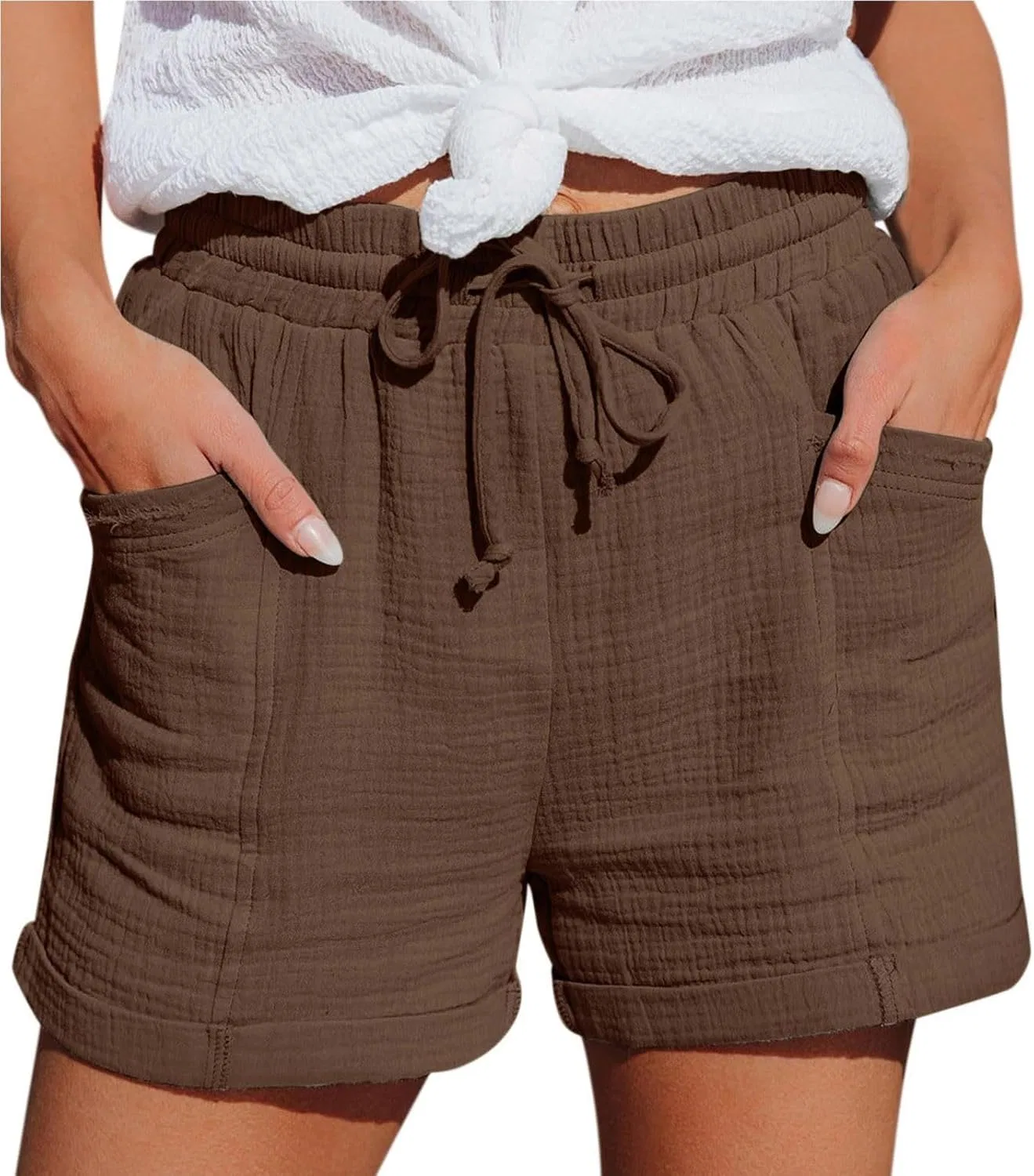 Спортивные шорты для женщин, бренд Generic, цвет 04 - Brown