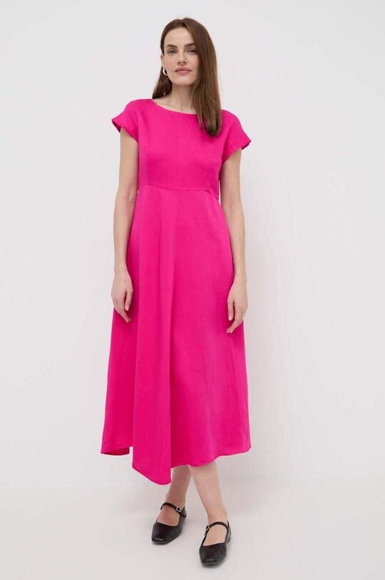 

Платье из смесового льна Weekend Max Mara, розовый