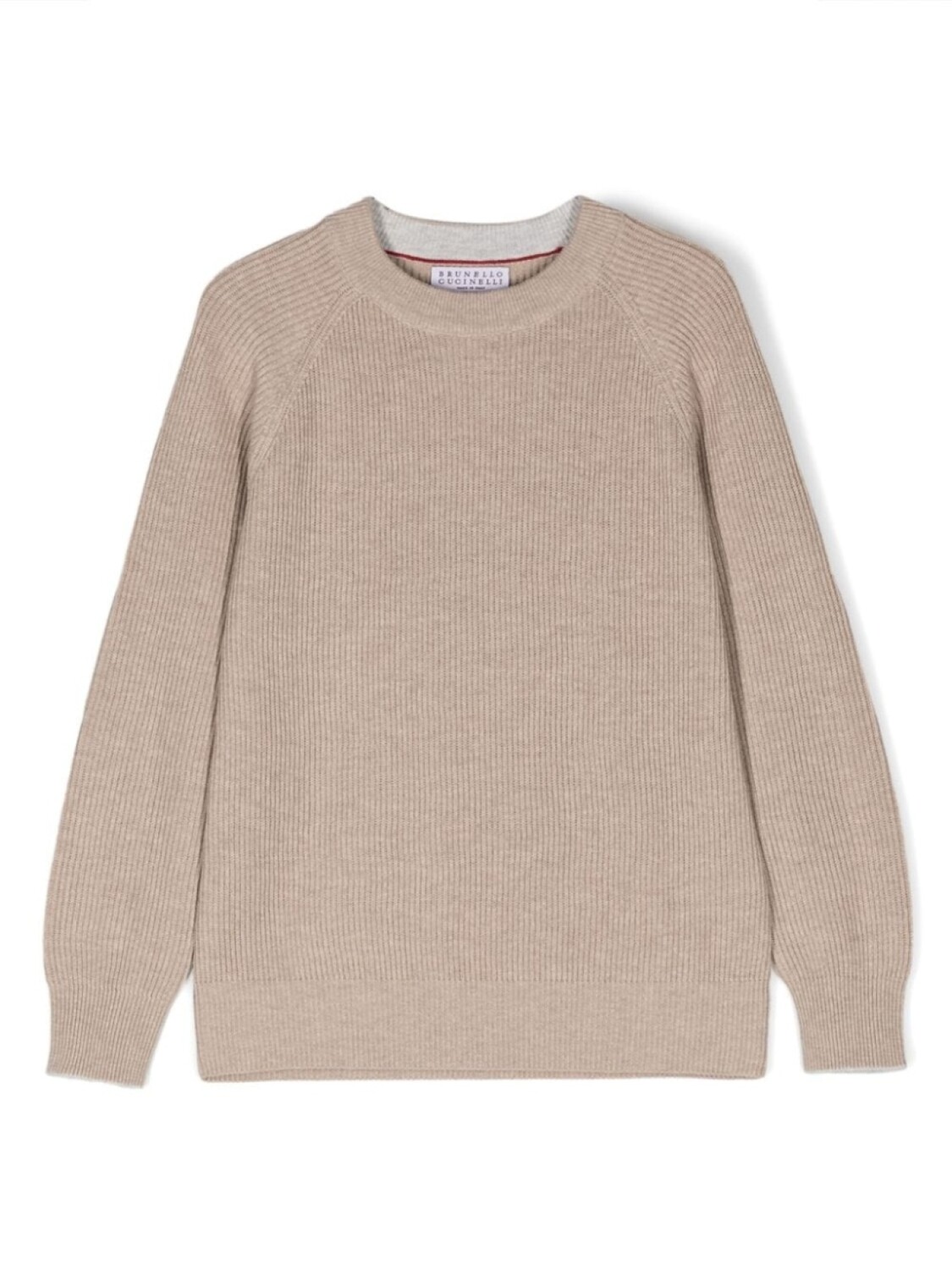 

Brunello Cucinelli Kids свитер в рубчик, нейтральный цвет