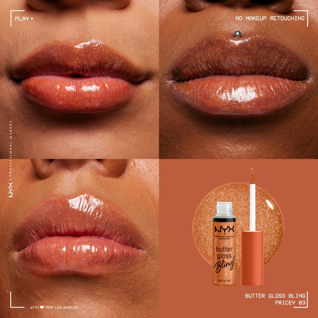 Блеск для губ butter gloss Nyx Professional Makeup, 03 - pricey, объем 8 мл — фото 3