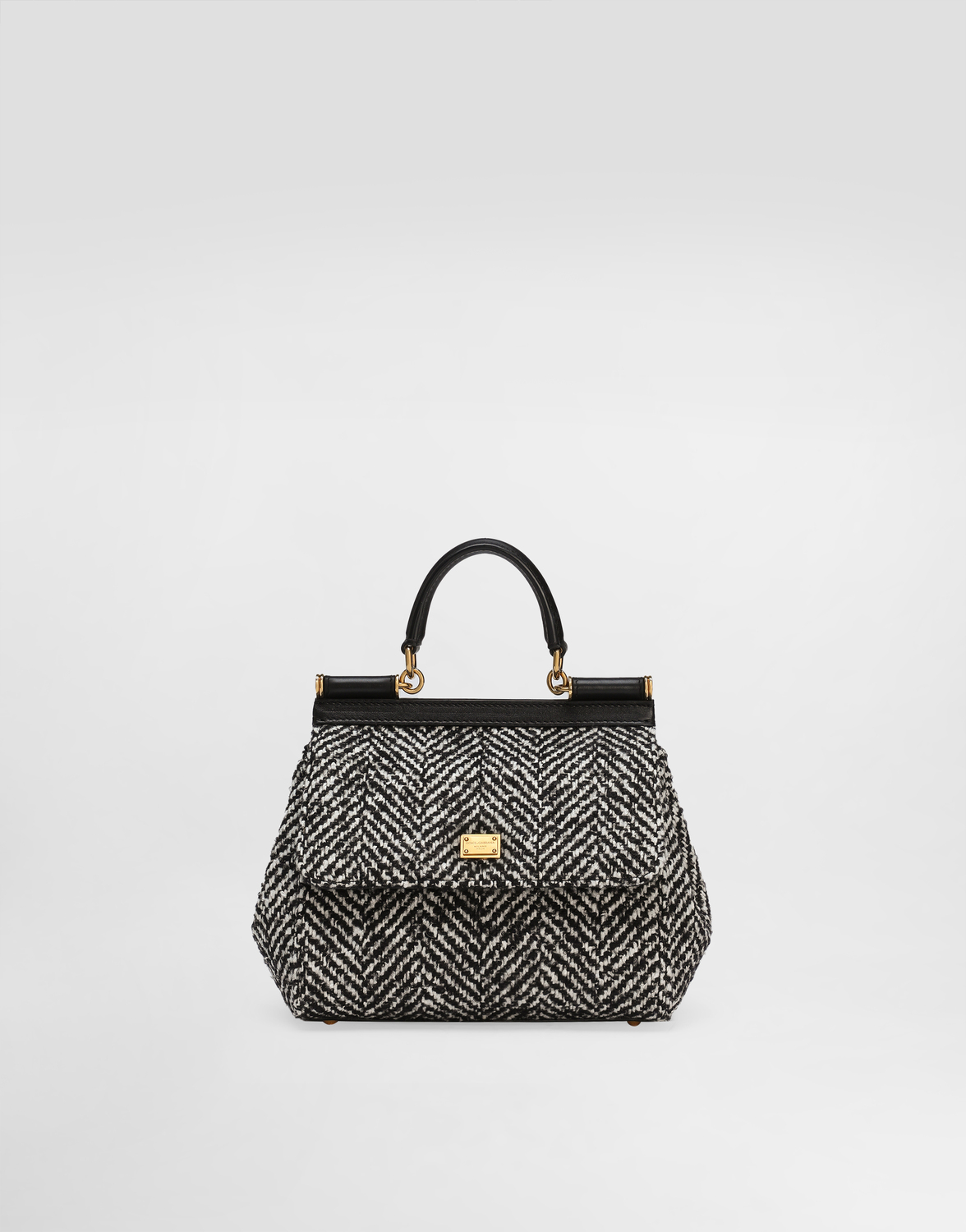 

Сумка sicily среднего размера из шерсти с узором «елочка» Dolce & Gabbana, мультиколор