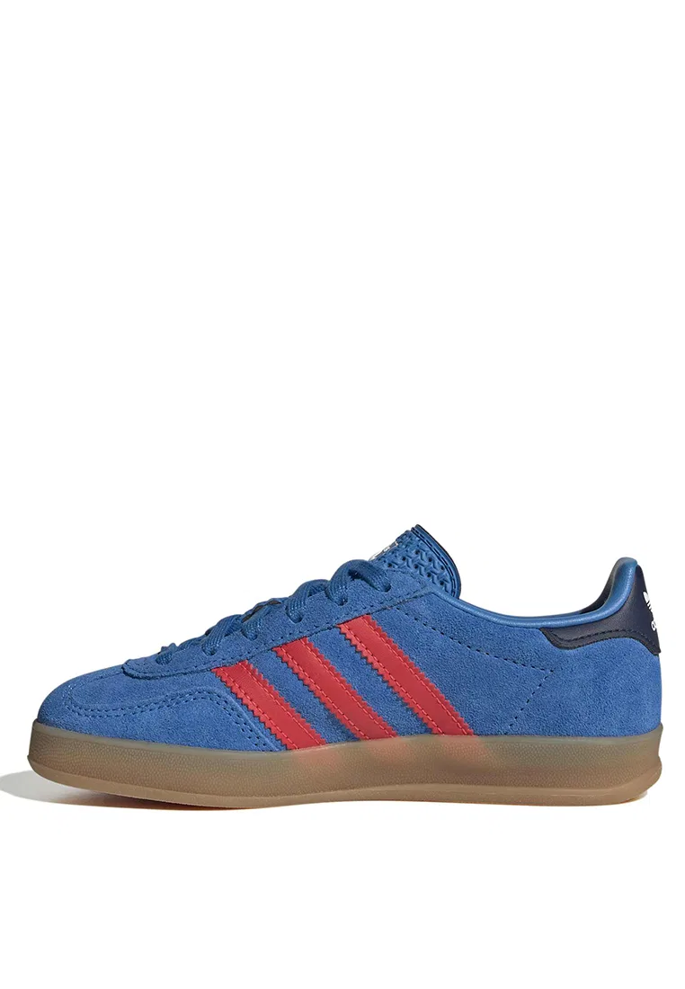 Кроссовки детские Gazelle Indoor, Adidas, красный/синий — фото 4