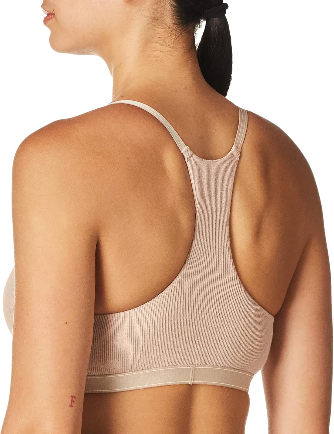 Женский бюстгальтер-бралетт Calvin Klein Pure Ribbed Natural Lift Unline, Honey Almond — фото 2