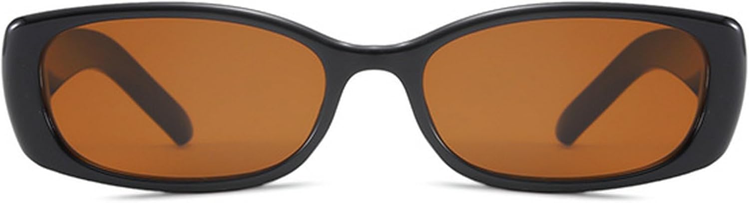 

Популярные модные прямоугольные солнцезащитные очки для женщин, прямоугольная оправа, защита от УФ-излучения UV400, ретро-солнцезащитные очки для мужчин mincl, Black Brown